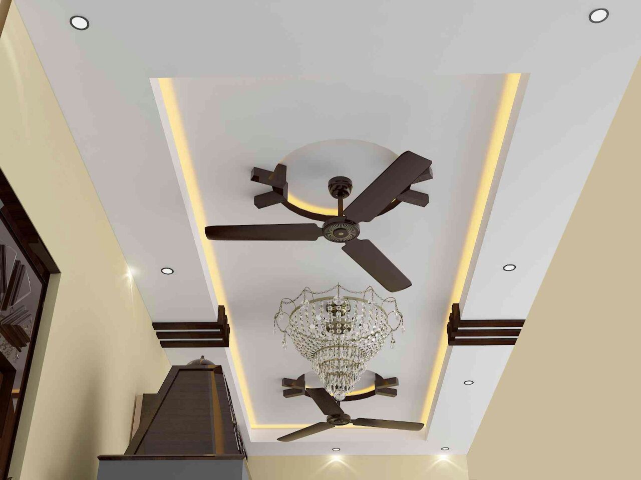 Luxury interior ceiling and lounge space
